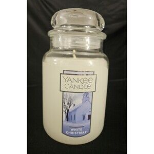 Retired Large Yankee Candle: White Christmas 22oz Single Wick Candle Brand New